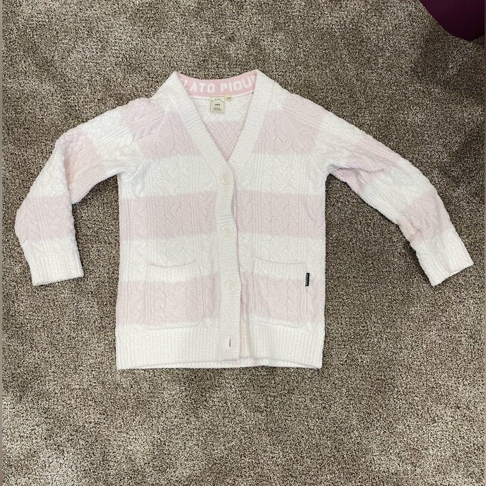 Gelato Pique striped Aran cardigan